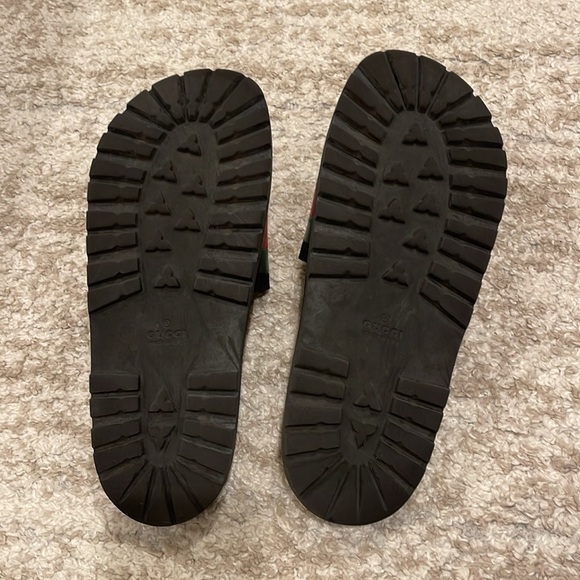 GUCCI MENS WEB RUBBER SLIDE SANDAL size 9 G - Picture 5 of 13